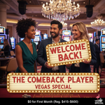 🦩 The Comeback Player Special – Vegas Special  💲 $0 for First Month (Regularly $415–$600/month)